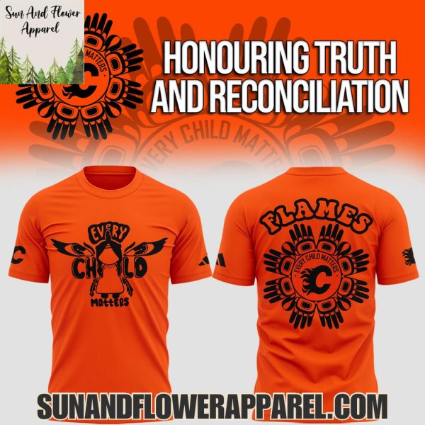 Honouring Truth And Reconciliation Calgary Flames 2025 Every Child Matters Special Edition Hoodie