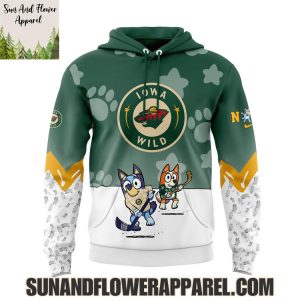 Iowa Wild 2025 Bluey And Bingo Hoodie