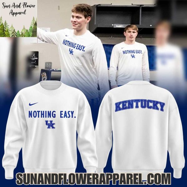 Kentucky Wildcats Men’s Basketball 2025 Nothing Easy Limited Edition Hoodie