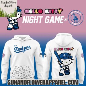 Los Angeles Dodgers Hello Kitty Night 2025 Special Edition Hoodie