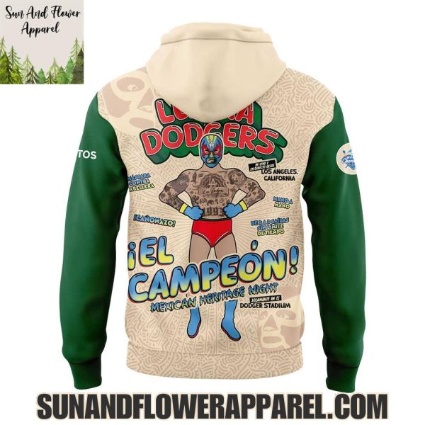 Los Angeles Dodgers Mexican Heritage Night 2025 Special Edition Hoodie