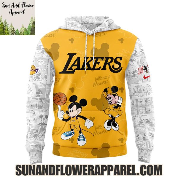 Los Angeles Lakers Mickey And Friends Uniform 2025 Limited Edition Hoodie