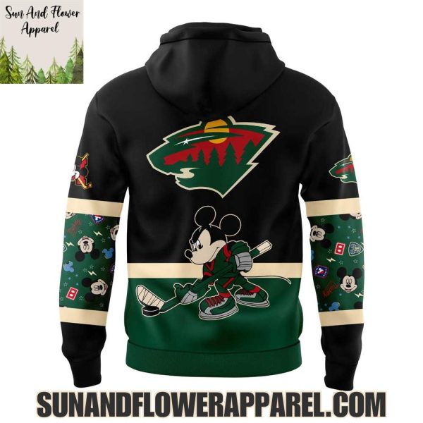 Minnesota Wild Mickey And Friends Uniform 2025 Limited Edition Hoodie