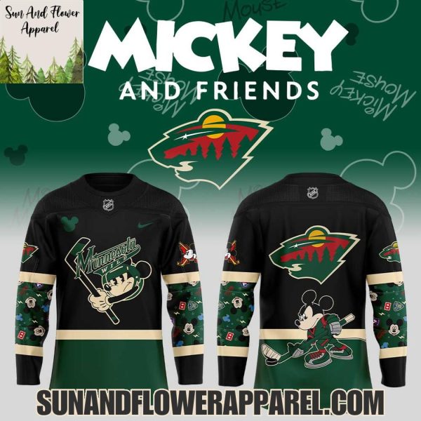 Minnesota Wild Mickey And Friends Uniform 2025 Limited Edition Hoodie