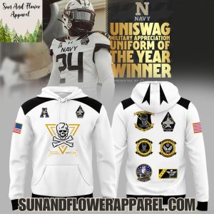 Navy Midshipmen Football 2025 Uniswag Military Appreciation Uniform Of The Year Winner Hoodie