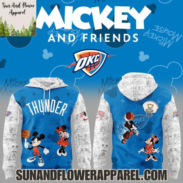 Oklahoma City Thunder Mickey And Friends Uniform 2025 Limited Edition Hoodie