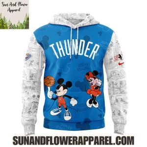 Oklahoma City Thunder Mickey And Friends Uniform 2025 Limited Edition Hoodie