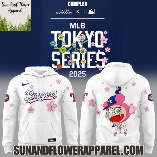 Takashi Murakami x Texas Rangers MLB World Tour Tokyo Series 2025 Limited Edition Hoodie