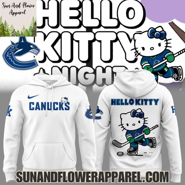 Vancouver Canucks Hello Kitty Night 2025 Special Edition Hoodie